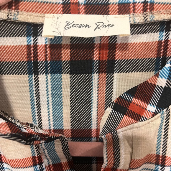 NWOT Beeson River Plaid Long Sleeve Dress - Picture 2 of 5
